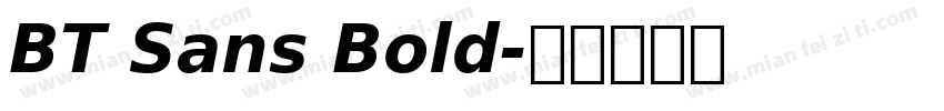 BT Sans Bold字体转换